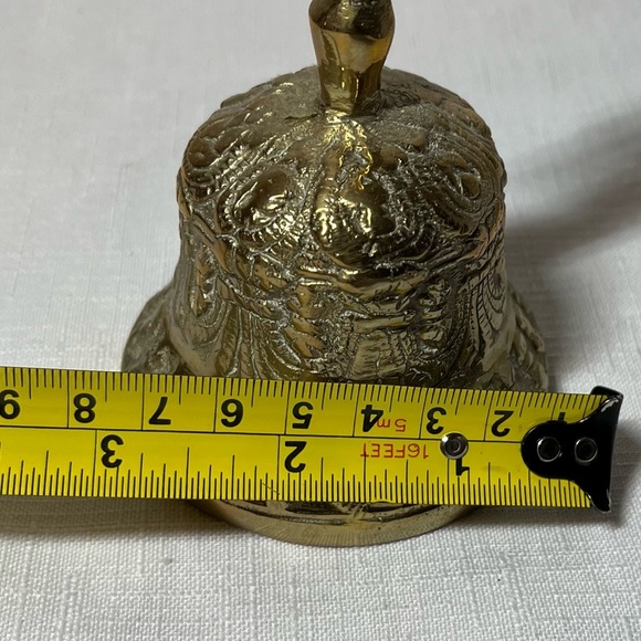 Vintage Ornate Brass Hand Bell Made In India - Picture 7 of 7